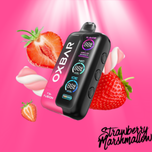 Sweet strawberry-flavoured disposable vape with fresh fruit design.