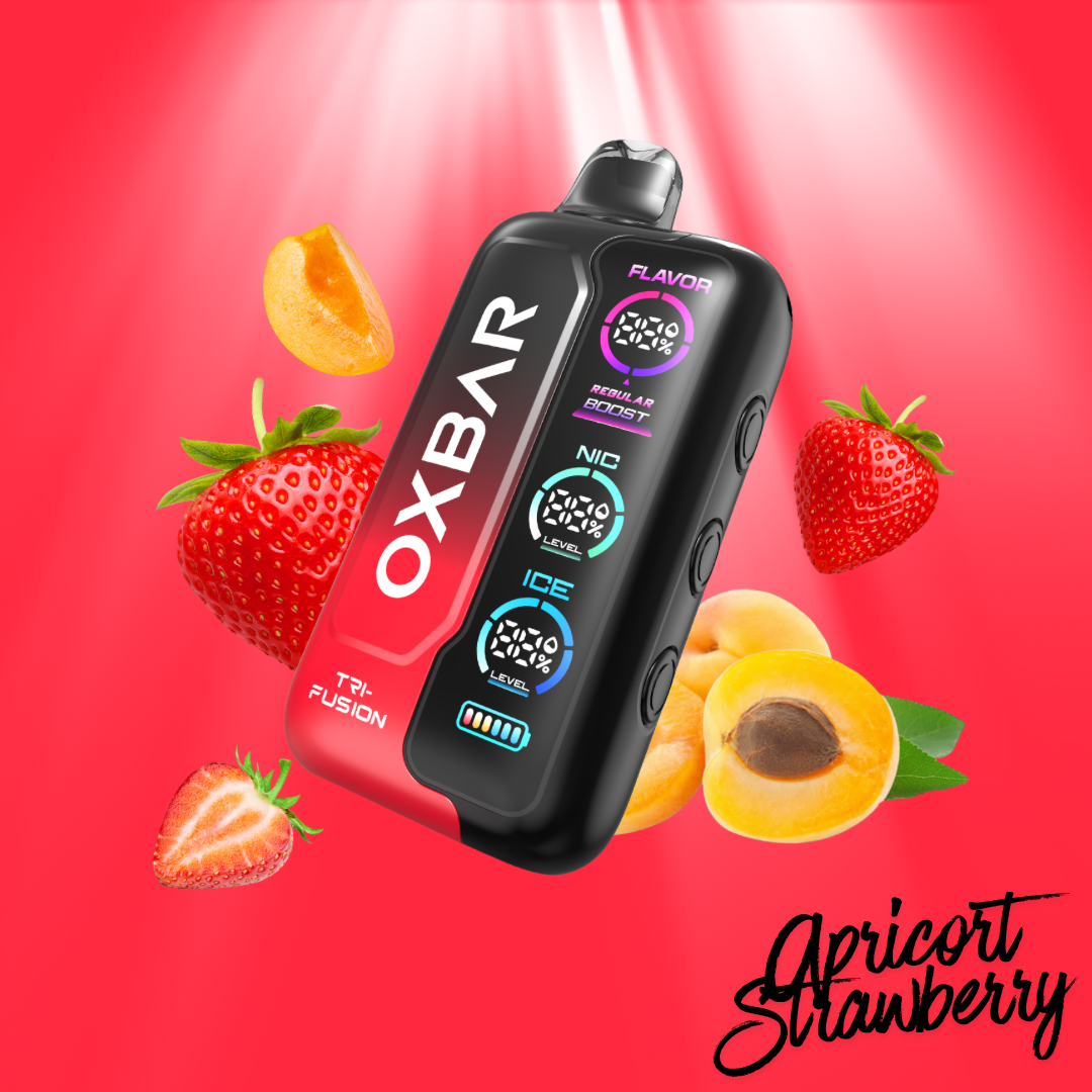 Sweet strawberry-flavoured disposable vape with fresh fruit design.
