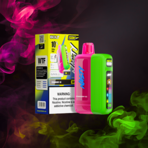 Sweet strawberry-flavoured disposable vape with fresh fruit design.